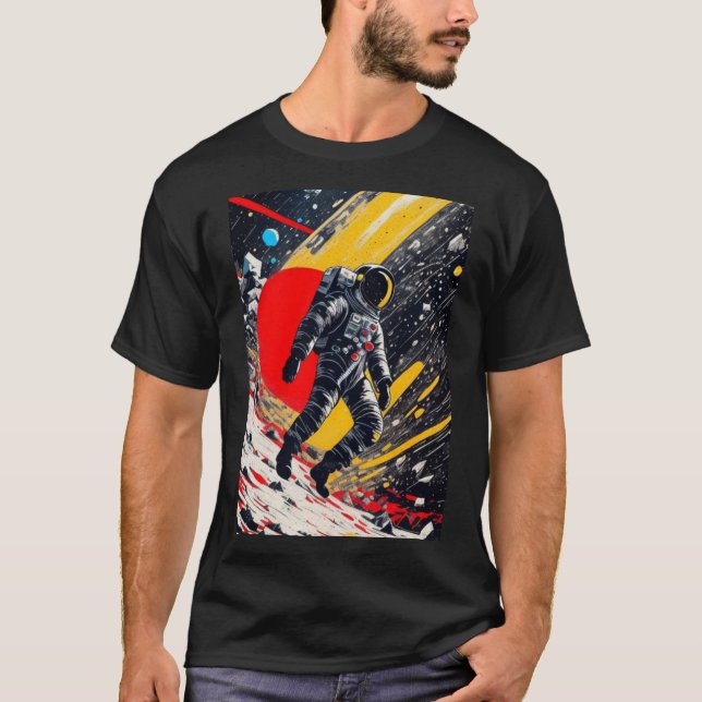 T-shirt Astronaut perdu dans l'espace extra-atmosphérique (Devant)