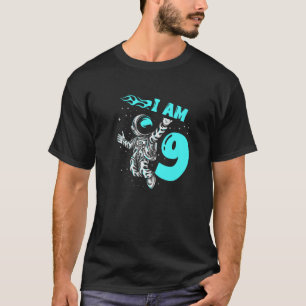 T-shirt Astronaut Planet vaisseau spatial Joyeux 9e annive