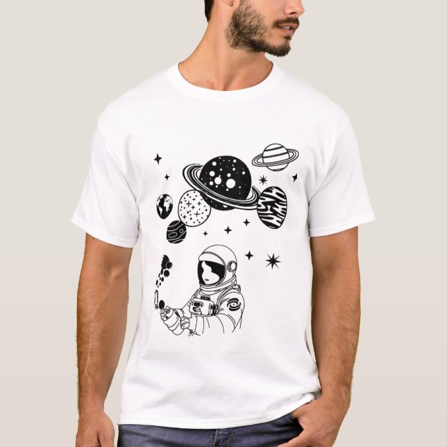 T-shirt Astronaut & Planètes (Devant)