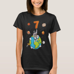 T-shirt Astronaut Planètes Espace 7 Sept Ans 7ème Birth
