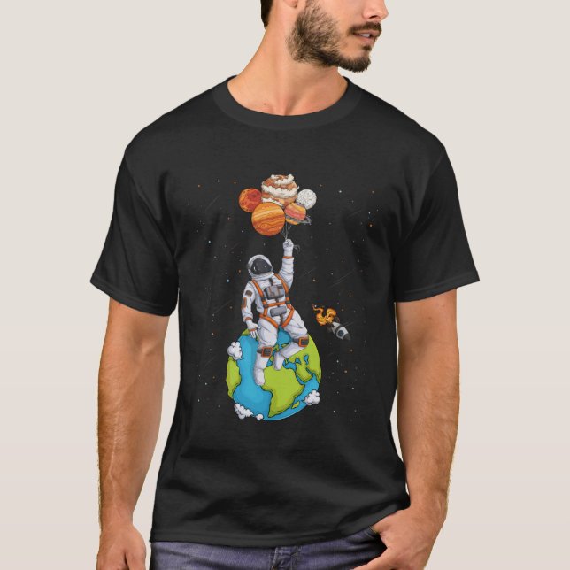 T-shirt Astronaut Planètes Espace Espace Homme Système Sol (Devant)