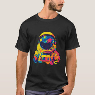 T-shirt Astronaut Portrait aquarelle peinture d'art