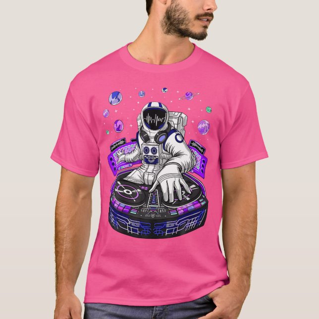 T-shirt Astronaut Psychedelic House Music Dj Psytrance Tec (Devant)