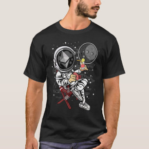 T-shirt Astronaut Retraite Ethereum Eth Coin À La Lune