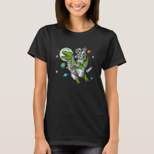 T-shirt Astronaut Riding Rex Dinosaur Astro Espace cosmiqu