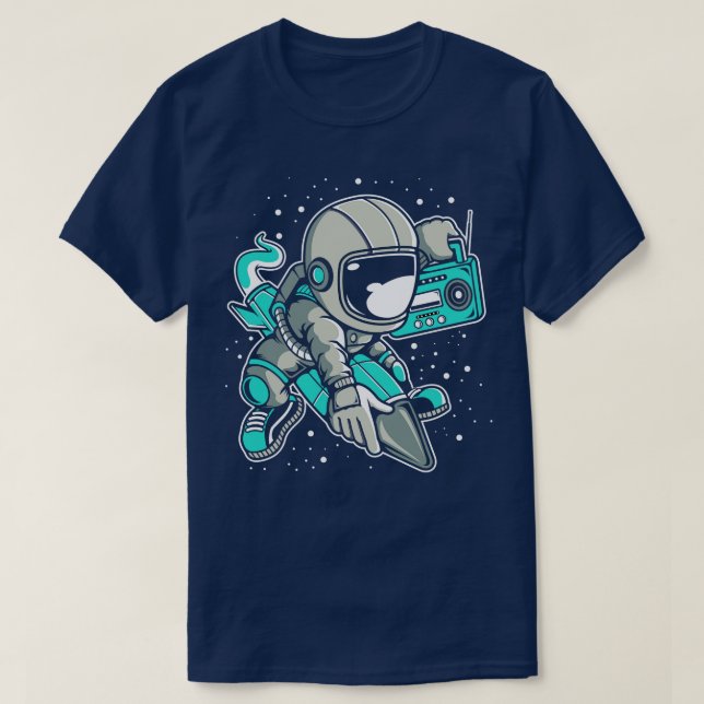 T-SHIRT ASTRONAUT ROCKET (Design devant)