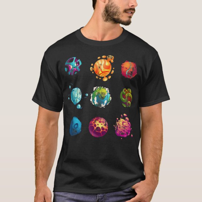 T-shirt Astronaut Shirt, Outer Space Shirt, Planet  (Devant)