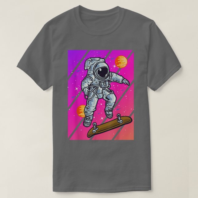 T-shirt Astronaut Skateboard  (Design devant)