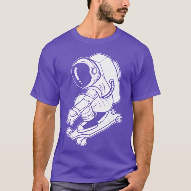 T-shirt Astronaut Skateboard Athlete or Sports Lover Gift  (Devant)