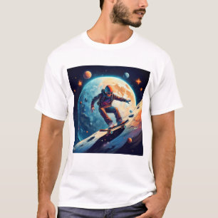 T-shirt Astronaut Skateboard dans l'espace