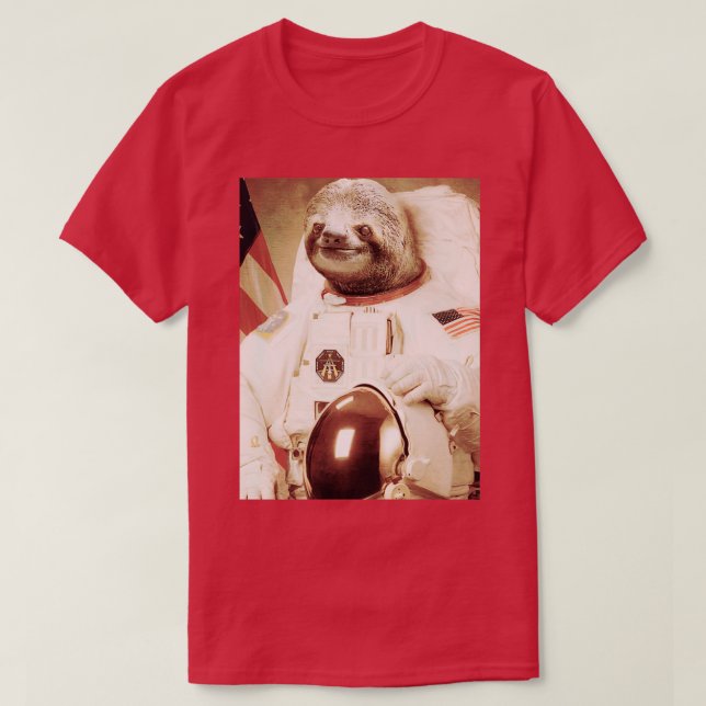 T-shirt Astronaut Sloth Classic 1 (Design devant)
