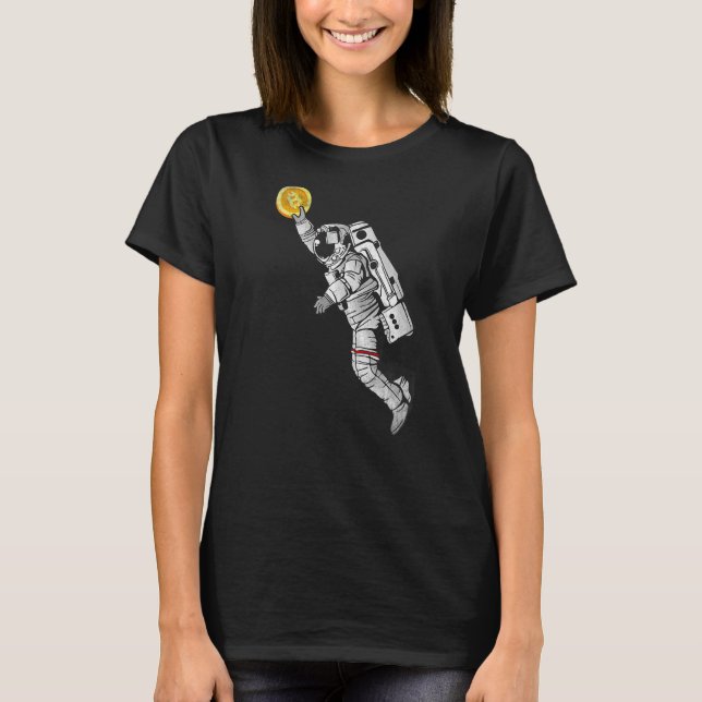 T-shirt Astronaut Space B Bitcoin Crypto 1 (Devant)