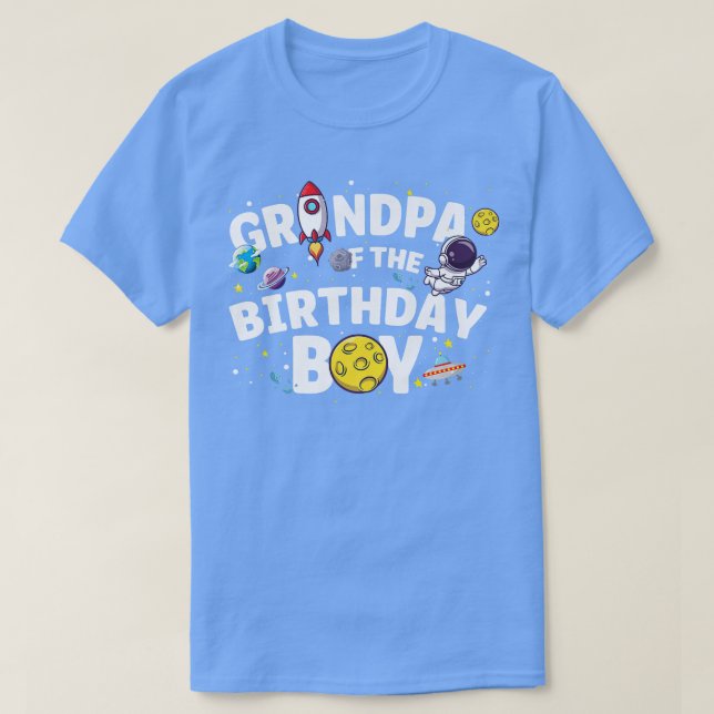 T-shirt Astronaut Space Theme Party Grand-père De La Birth (Design devant)