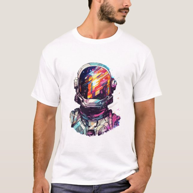 T-shirt Astronaut Spaceman World Space Discovery Adventure (Devant)
