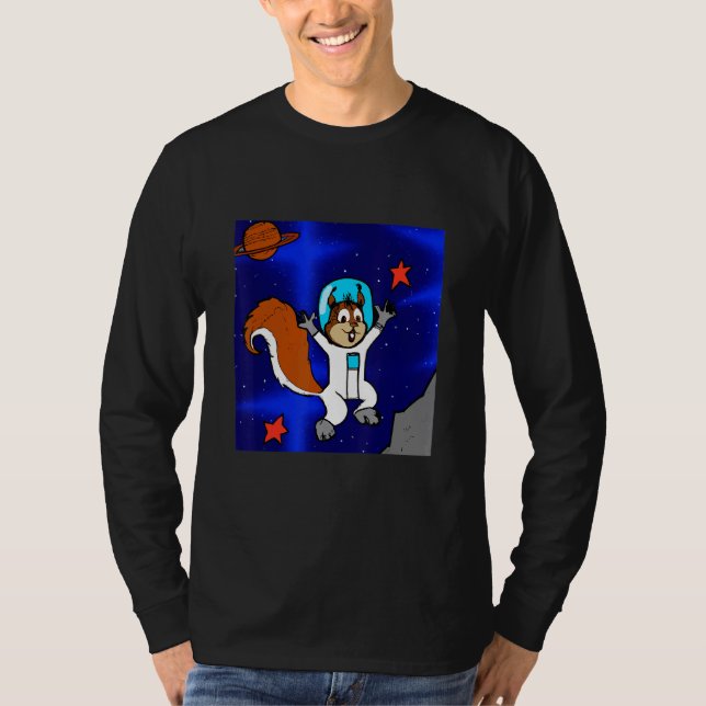 T-shirt Astronaut Squirrel in Space (Devant)