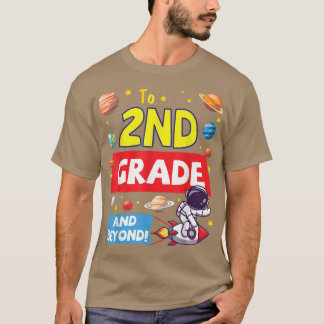 T-shirt Astronaut Student Happy Back School To 2nd Grade A