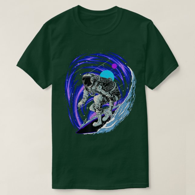 T-shirt Astronaut surf dans l'espace extra-atmosphérique S (Design devant)