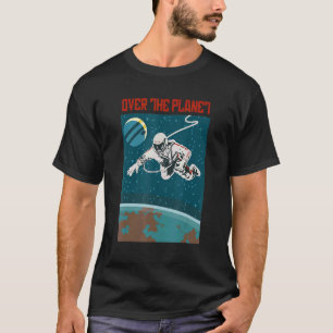 T-shirt Astronaut Survolant La Planète Sovi8 Vintage Pro