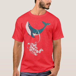 T-shirt Astronaut Universe Whale Galay Space Ship Rocket P