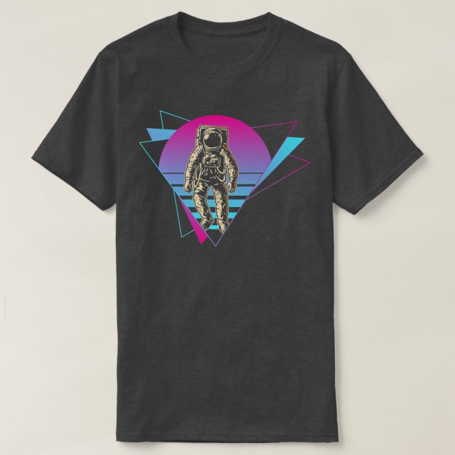 T-shirt Astronaut Vapowave Astronaut planète spatiale (Design devant)