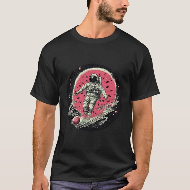 T-shirt Astronaut Watermelon Dans L'Espace (Devant)