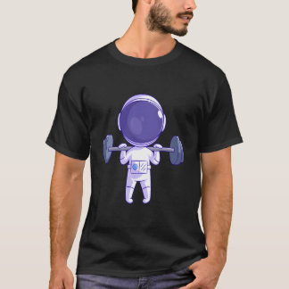 T-shirt Astronaut Weighter-lifter Gym Athlétique Funny Bod