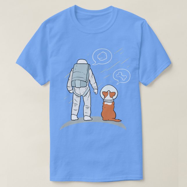 T-shirt Astronaut With Dog  (Design devant)
