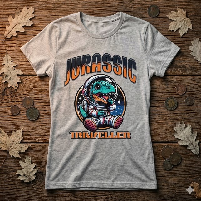 T-Shirt Astronaute Alien Dinosaure de l'Espace Drô (Créateur téléchargé)