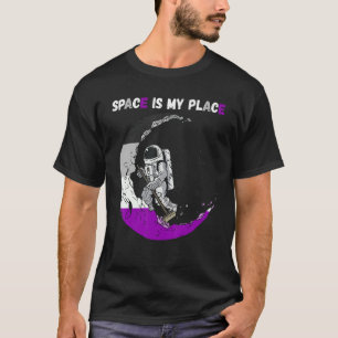 T-shirt Astronaute Asexuel Lune Nettoyant Espace Asexualit