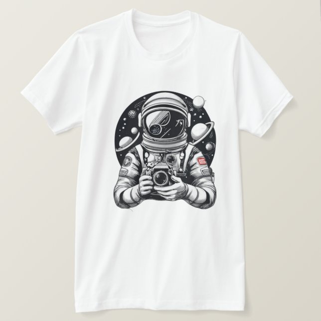 T-shirt Astronaute avec caméra (Design devant)
