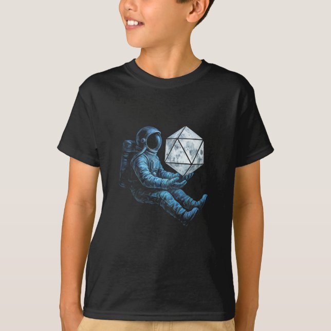 T-shirt Astronaute avec dés de Lune (Devant)