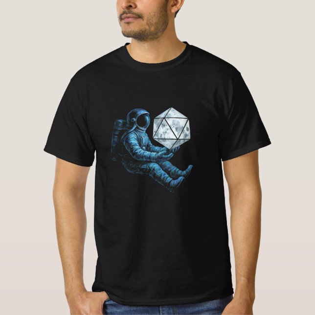T-shirt Astronaute avec dés de Lune (Devant)