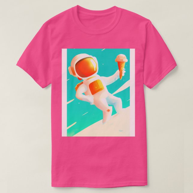 T-shirt Astronaute avec glace 1 (Design devant)