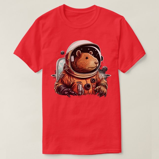 T-shirt astronaute capybara 2 (Design devant)
