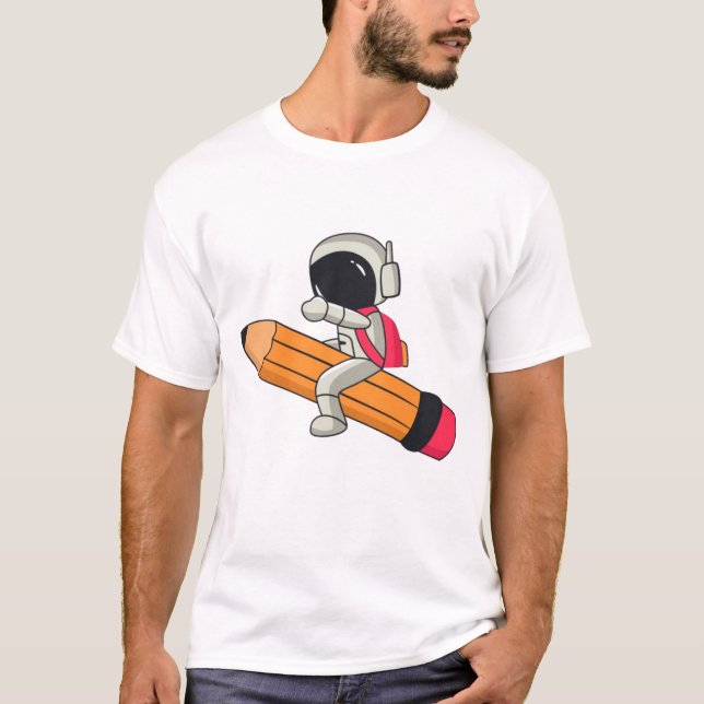 T-shirt astronaute caricaturiste - Amusant (Devant)