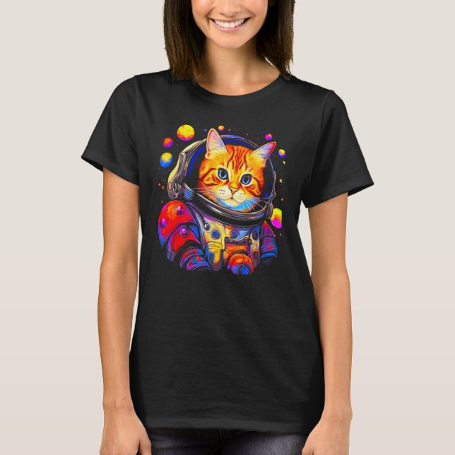 T-shirt Astronaute Chat Persan (Devant)