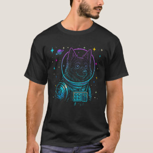 T-shirt Astronaute Coloré Schipperke Galaxie Spatiale Chie