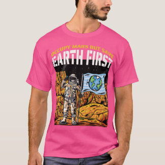 T-shirt Astronaute Comique Mars Terre Conception cosmique