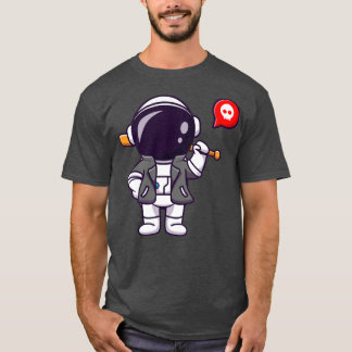 T-shirt Astronaute cool Avec Batte De Baseball Et Carto-Ve