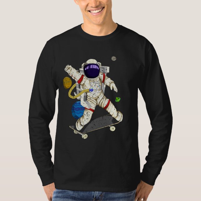 T-shirt Astronaute Cool Planètes spatiales (Devant)