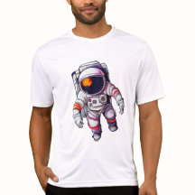 T-shirt astronaute dans l'espace