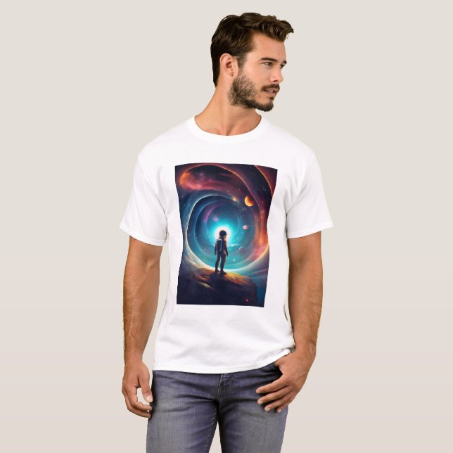 T-shirt Astronaute dans l'espace (Devant entier)