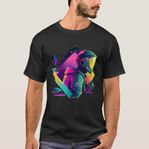 T-shirt Astronaute dans l'espace La planète d'onde esthéti