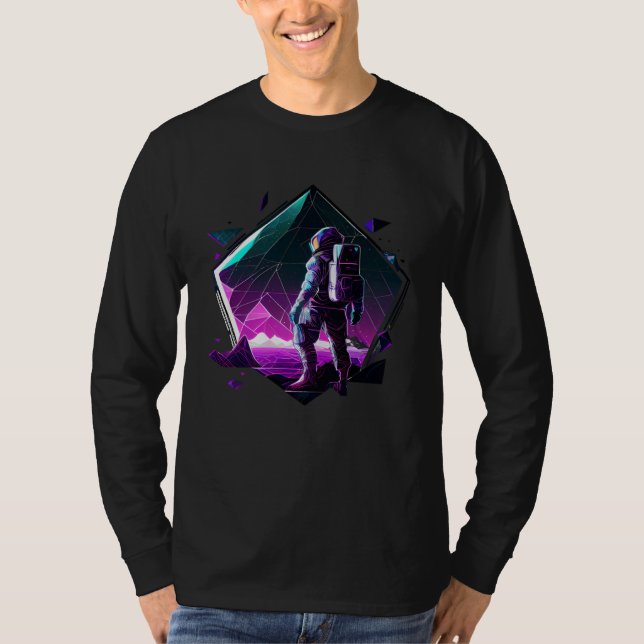 T-shirt Astronaute dans l'esthétique spatiale Vague Planèt (Devant)