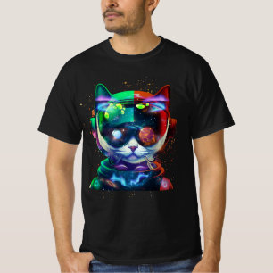 T-shirt Astronaute de chat en costume spatial et casque da