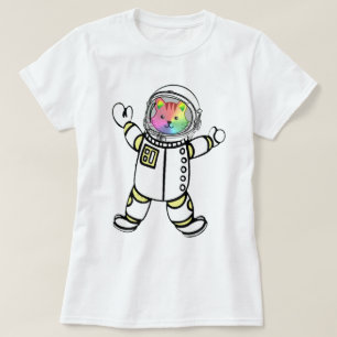 T-shirt Astronaute de chats en arc-en-ciel torride