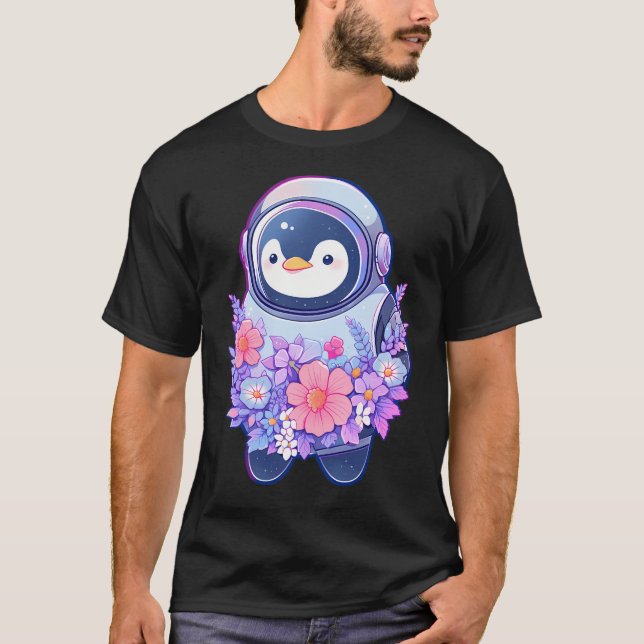 T-shirt Astronaute de Cute Penguin (Devant)
