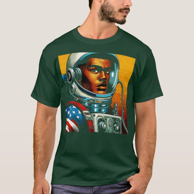 T-shirt Astronaute de la bande dessinée en style Art (Devant)