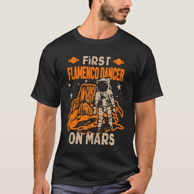 T-shirt Astronaute de la danseuse flamenco (Devant)