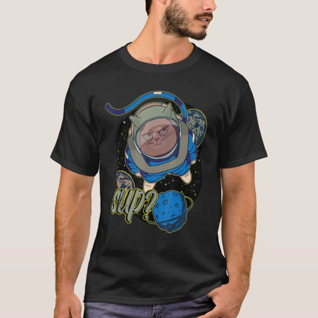 T-shirt Astronaute de l'espace Cat (Devant)